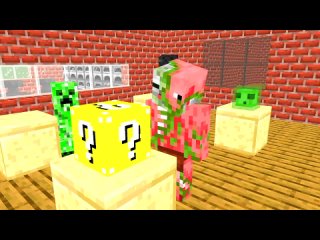 [puba] monster school monsters open lucky block challenge in mai ncraft monster school animation