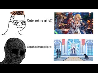 [emperor north] genshin impact lore be like (gotye wokeuplikethis meme)