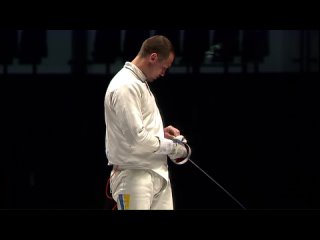 [xsport ua] fencing sword. bogdan nikishin. ukraine - benjamin steffen, switzerland. rio, test event, 24/04/2016