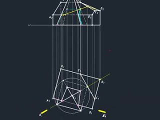 [marina ten] [descriptive geometry] building cutout (part 5: shadows in orthogonal projections)