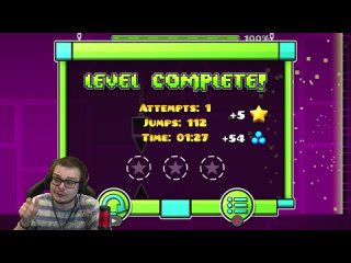 [bulkin] passed a very difficult level first time i don't believe it (geometry dash)